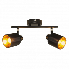 Двойной светильник с текстильными плафонами цоколь Е14 поворотный