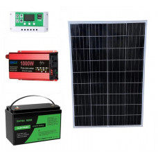 Портативна електростанція для будинку 500Вт із сонячною панеллю 120W та АКБ...
