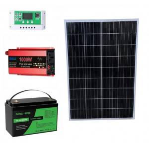 Портативная электростанция для дома 500Вт с солнечной панелью 120W и АКБ Li...