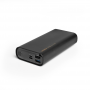 Портативное зарядное устройство 20000mAh USB-C, Micro USB, USB-A черный - фото №3