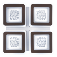 Мощная потолочная люстра 150W 3000-6500К 10500Лм квадратная, пульт ДУ, ночной режим