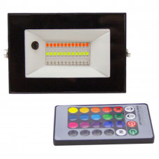Світлодіодний RGB прожектор 20Вт 1400Лм з пультом IP65