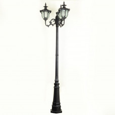 Ретро світильник для парку на 3 лампи з плафонами цоколь Е27