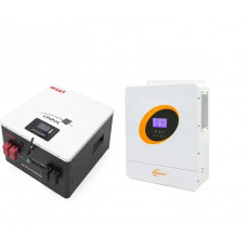 Резервне живлення для квартири комплект гібридний інвертор 3600 Вт Jsdsolar...