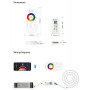 Сенсорный Wi-Fi контроллер RGB+W 5-24В 18A с дистанционным управлением и многозонным управлением - фото №3