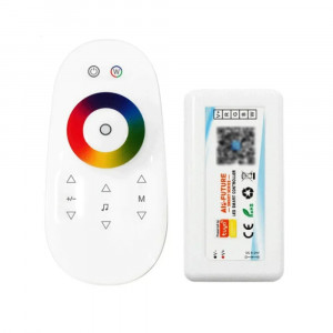 Сенсорный Wi-Fi контроллер RGB+W 5-24В 18A с дистанционным управлением и мн...