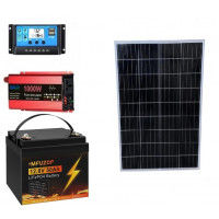 Зарядна станція на сонячній батареї 120W + інвертор 500W (макс 1000W) чисти...