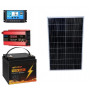 Зарядна станція на сонячній батареї 120W + інвертор 500W (макс 1000W) чистий синус + ШИМ та АКБ LiFePO4 12V 50Ah (640Вт) LED STORY - фото №1