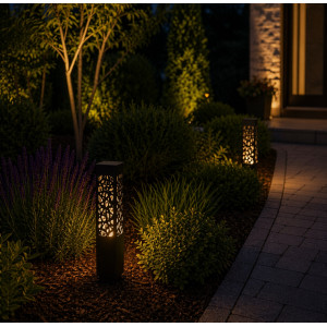 Солнечный LED светильник для сада автономная работа 6–8 часов 3000K IP44