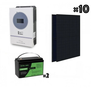 Система автономного электропитания 4,45 кВт с солнечными панелями 10×445Вт,...