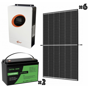 Станции зарядные 3600Вт с солнечными панелями 6×445Вт + гибридный инвертор ...