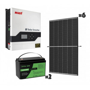 Станції зарядні 3000Вт із сонячними панелями 6×445Вт + гібридний інвертор (...