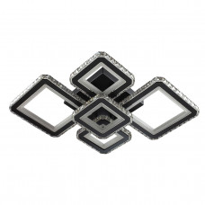 Потолочная led люстра с "хрусталем" 3000-6000К 172Вт IP20 черный хром на пульте