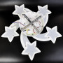 Потолочная led люстра 140W белая с декоративными звездами, пультом и регулировкой света - фото №4