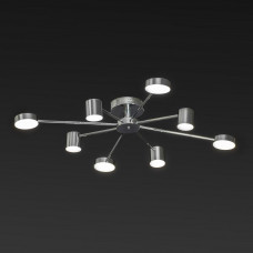 Стельова led люстра хром на 8 модулів 3000-6000К 96Вт IP20 з пультом