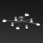 Потолочная led люстра хром на 8 модулей 3000-6000К 96Вт IP20 с пультом - фото №1