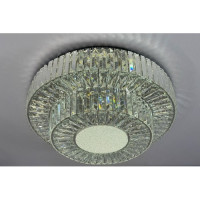 Потолочная лед люстра хрустальная ярусная с пультом 3200-6000К 80Вт*2 IP20 хром