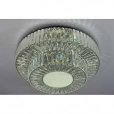 Стельова лед люстра кришталева ярусна з пультом 3200-6000К 80Вт*2 IP20 хром