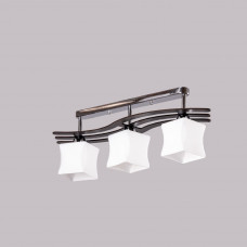 Стельова люстра на 3 плафони під лампу Е27 IP20 нікель/хром