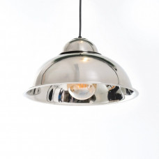 Стельова люстра підвісна купольна на 1 лампу Е27 металева хром