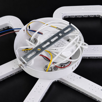 Потолочный led светильник 60W Ø475×85 мм белый с димером, ночником и тремя режимами освещения