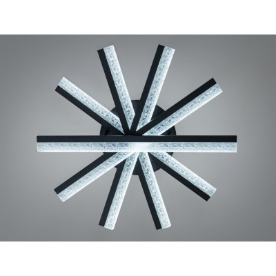 Стельовий led світильник 70Вт чорний геометричний дизайн 3 режими світла