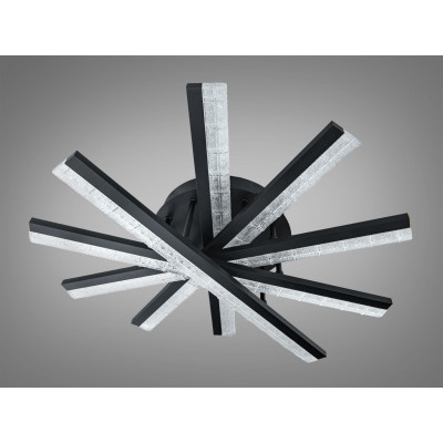 Стельовий led світильник 70Вт чорний геометричний дизайн 3 режими світла