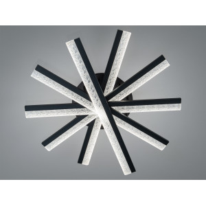 Стельовий led світильник 70Вт чорний геометричний дизайн 3 режими світла