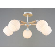 Потолочный белый светильник с деревом 65×29 см патрон Е27