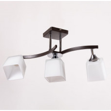 Стельовий світильник на три плафони для вітальні цоколь Е27
