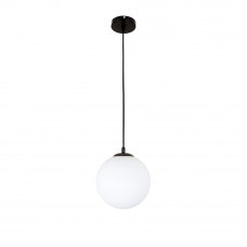 Стельовий світильник підвісний з білим плафоном‑кулею діаметр 200мм Е27