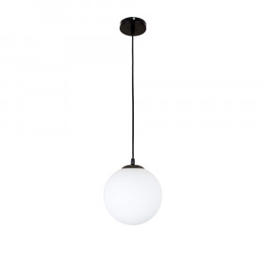 Стельовий світильник підвісний з білим плафоном‑кулею діаметр 200мм Е27