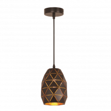 Стельовий світильник з декоративними отворами чорний Е27