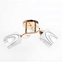 Стельовий світильник з графічними скляними плафонами Е27