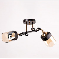 Стельовий світильник з планкою 2 лампи, прозоре скло Е27