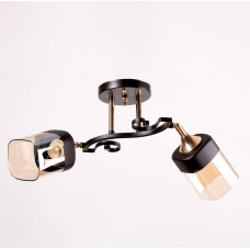 Стельовий світильник з планкою 2 лампи, прозоре скло Е27