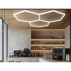 Стельовий світлодіодний світильник 3 гексагони 105Вт 6000К 1641×1600 мм
