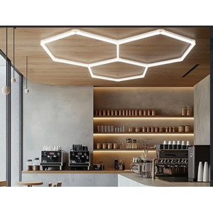 Стельовий світлодіодний світильник 3 гексагони 105Вт 6000К 1641×1600 мм