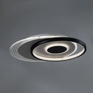 Стильна біло-чорна led люстра 86Вт 3200-6000К з пультом і регулюванням яскравості