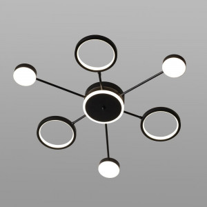 Стильная светодиодная люстра 126Вт 7 источников света, ночник/димер 3000-60...