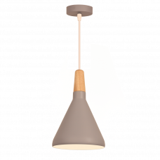 Стильний підвісний світильник для барної зони E27 сірий/дерево