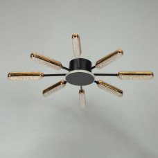 Современная led люстра 130Вт 9 led модулей черный/золото 3000-6500К на пуль...