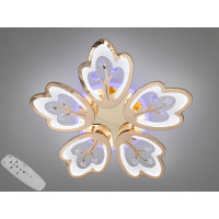 Современная led люстра цветок 90 Вт с диммером и сменой температуры света