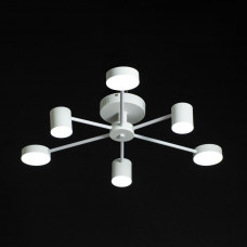 Современная лед люстра на 6 модулей с пультом 3000-6000К 72Вт IP20 белая