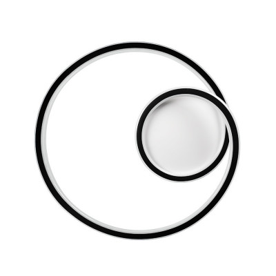 Сучасна led люстра з подвійним кільцевим дизайном 56 Вт три режими світла