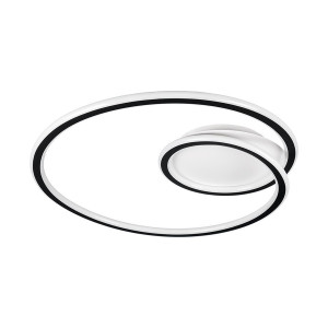 Сучасна led люстра з подвійним кільцевим дизайном 56 Вт три режими світла