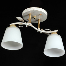 Современная люстра с веточками 2 источника света Е27 белый каркас