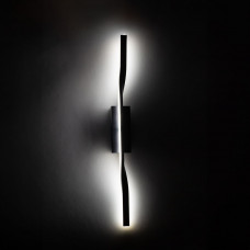 Современное бра led 24Вт 60 см черное хай-тек с регулировкой цветовой темпе...