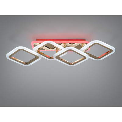 Современный LED светильник на потолок 60W, димер, RGB, управление пультом