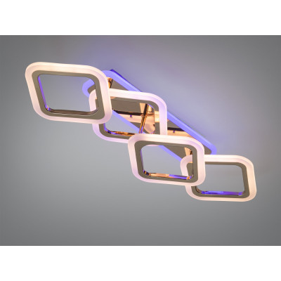 Современный LED светильник на потолок 60W, димер, RGB, управление пультом